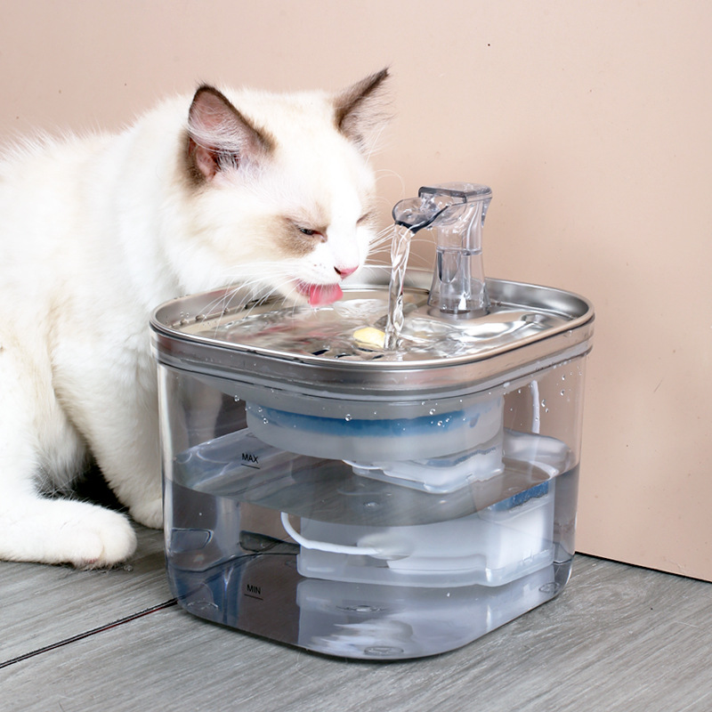 KittyFlow – Fontaine à Eau Silencieuse 2L pour Chats et Petits Chiens